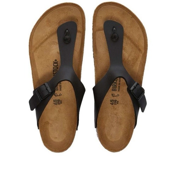 Birkenstock Shoes - Birkenstock Gizeh Black Birko-Flor Sandals Flip Flops Sz 40